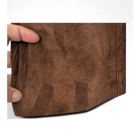 Alexa Chung for Madewell Brown Calf Suede Trench Coat Size 8 | Rare Collab NWT - Picture 15 of 15